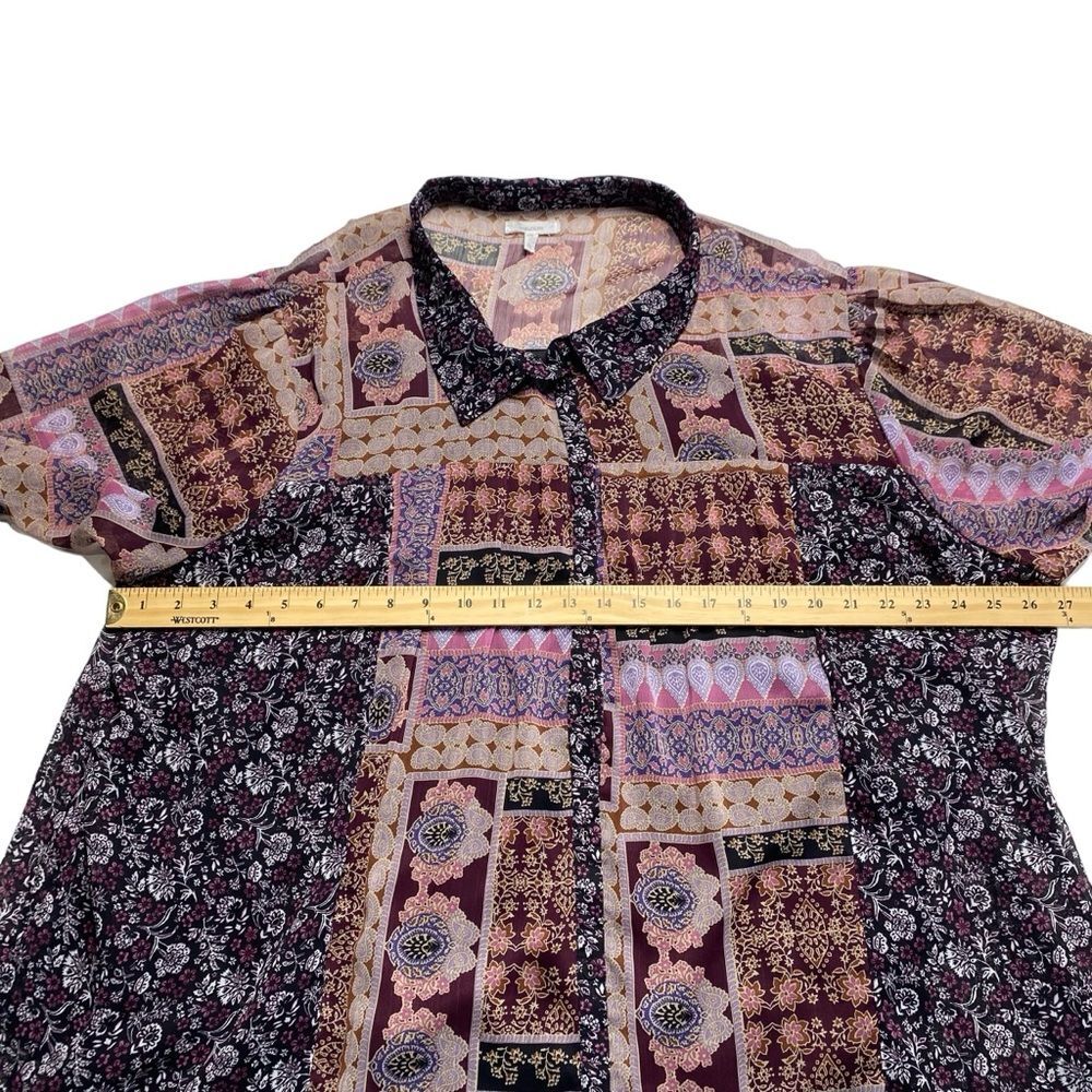 Maurices Bohemian Button Front Patchwork Peasant … - image 5